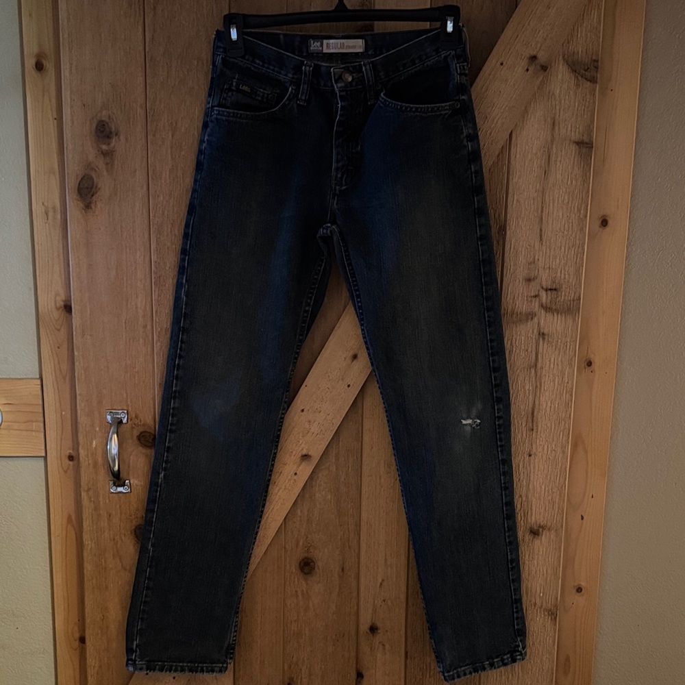 Lee Men's Dark Blue Straight Jeans